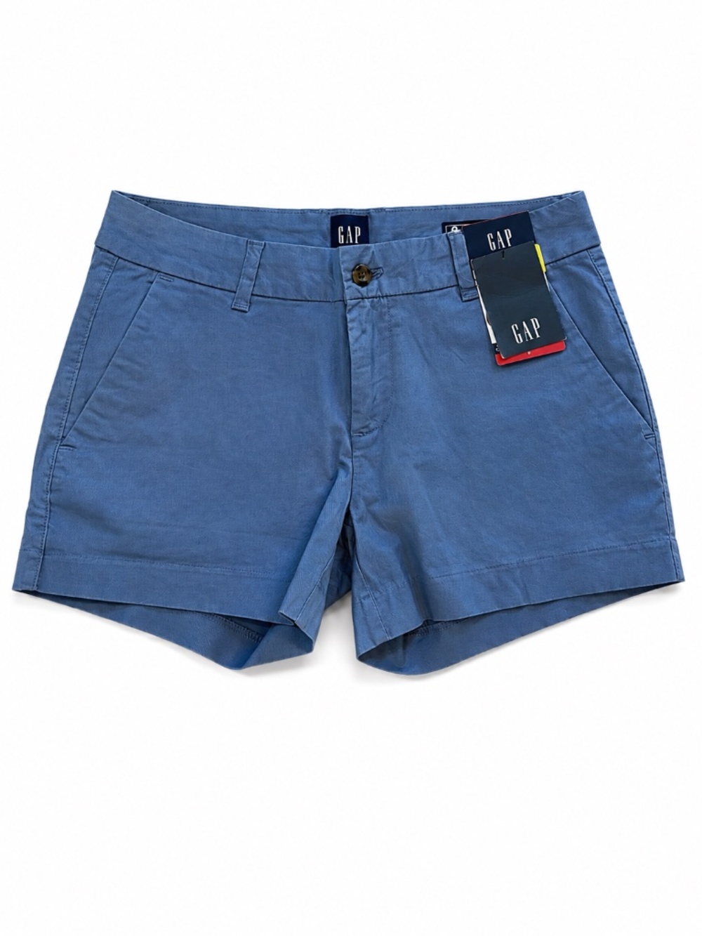 GAP Relaxed Girlfriend Shorts Size 2 NWT Bujoi Blue Chino Shorts